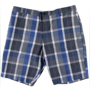 New! DOCKERS THE PERFECT SHORT CLASSIC FIT FLAT FRONT DARK SHORTS SIZE 32